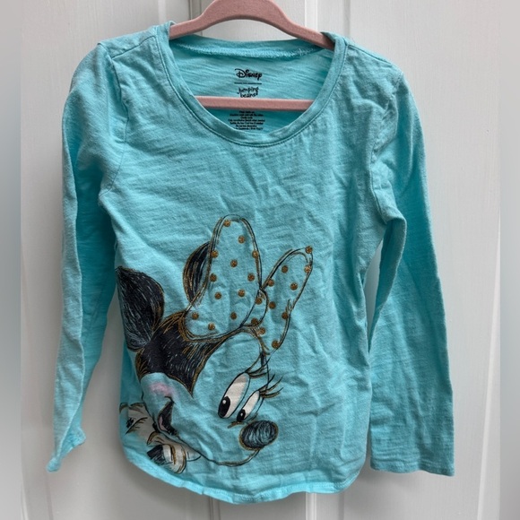 Disney Other - Disney Jumping Beans 4T Girls Blue Minnie Mouse Long Sleeve Tee Shirt Blouse Top